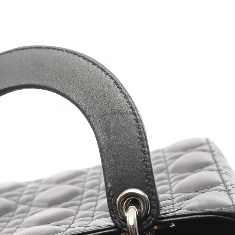 Dior LADY DIOR MY ABCDIOR 小號 Cannage 斜挎包，黑色真皮，二手-9