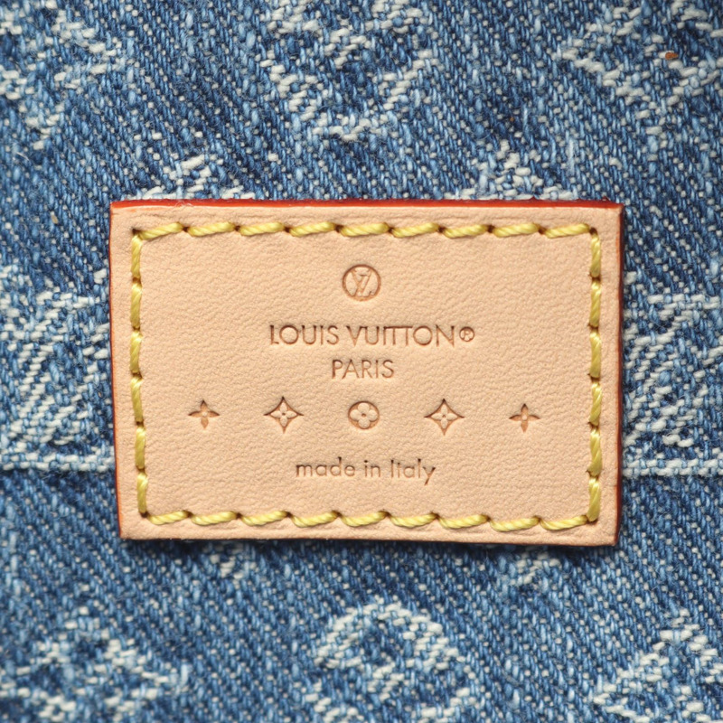 路易威登高腰臀包 M46837 Monogram 牛仔皮革藍色-3