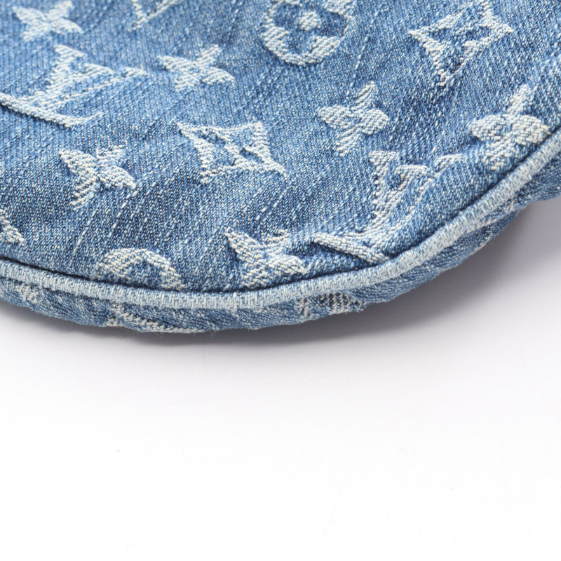 路易威登高腰臀包 M46837 Monogram 牛仔皮革藍色-4