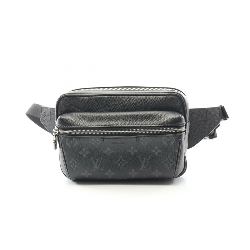 路易威登 (LOUIS VUITTON) 戶外腰包 M30245 Taigalama 黑色皮革二手-0