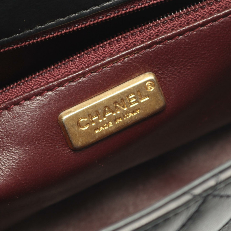 香奈兒 (CHANEL) Matelasse 單肩包 A944495 羊皮黑二手金色五金 CC-3