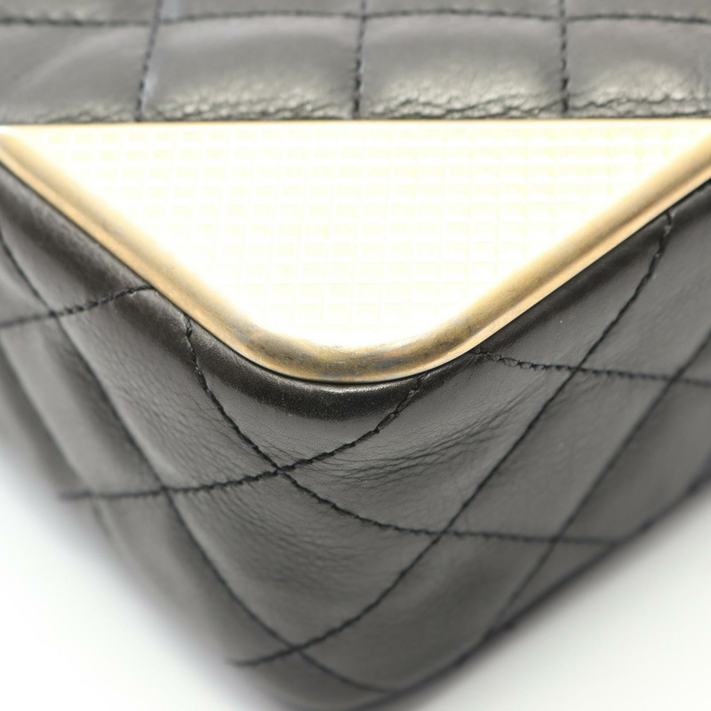 香奈兒 (CHANEL) Matelasse 單肩包 A944495 羊皮黑二手金色五金 CC-7