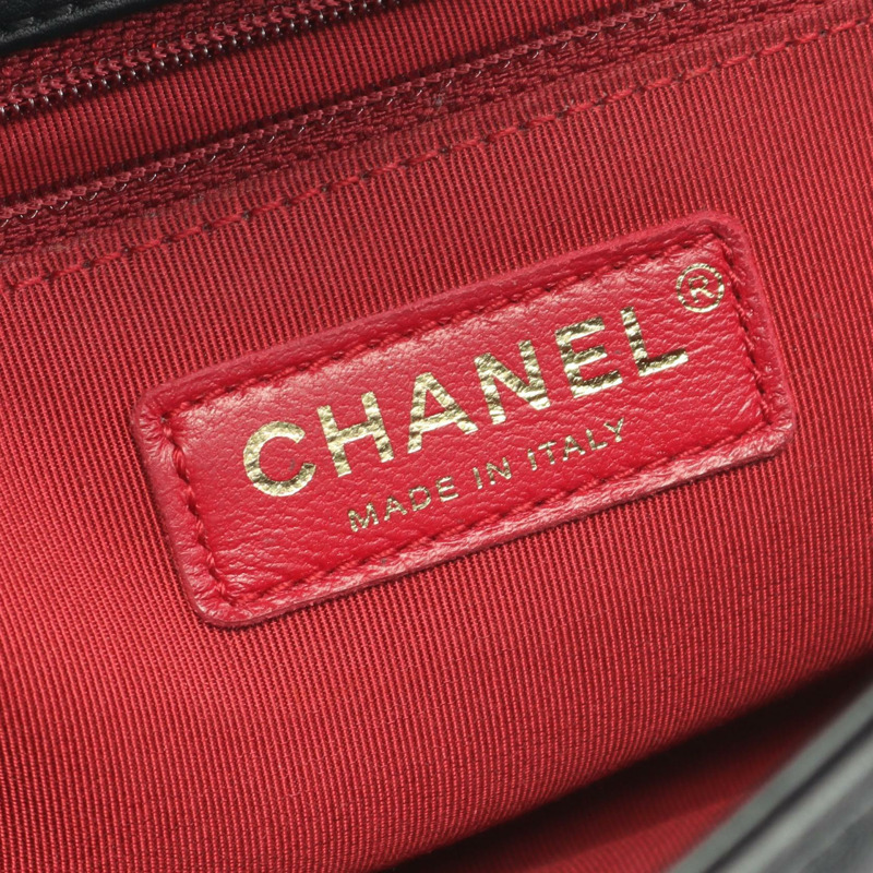 香奈兒 (CHANEL) 絎縫單肩手提包 AS1358 羊皮 黑色 二手 金色五金-3