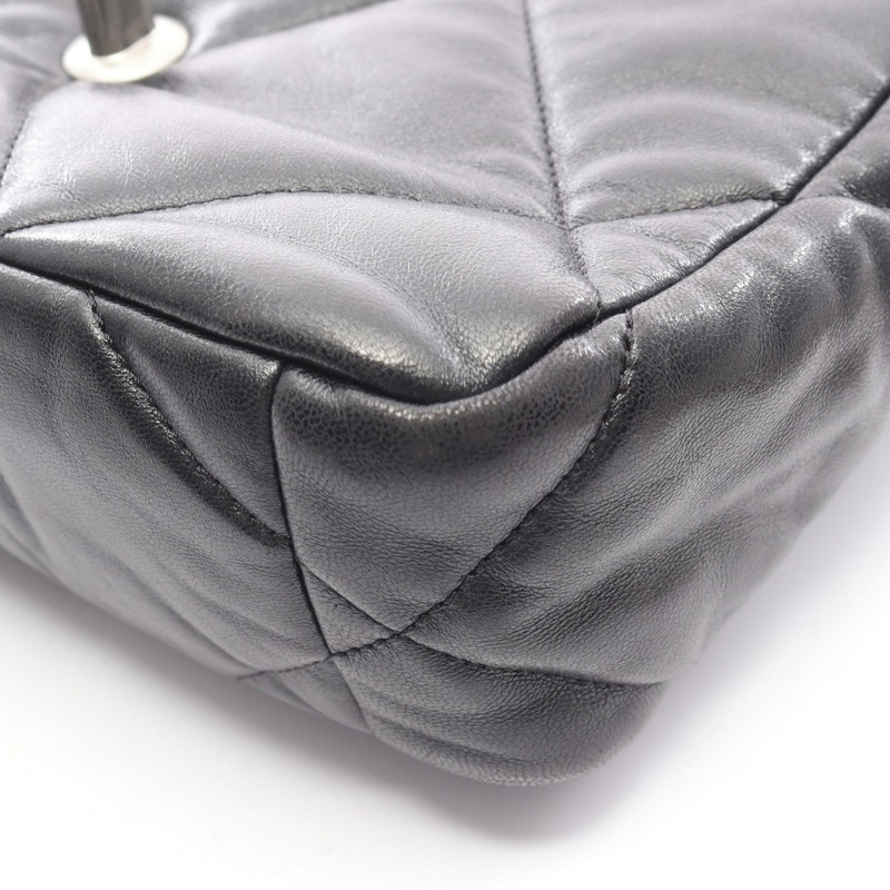 香奈兒 19 dix-neuf Matelasse 鏈條肩背包 AS1160 黑色皮革 二手 女士-6