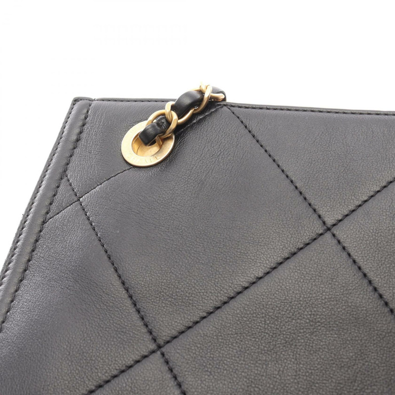 香奈兒 (CHANEL) 絎縫鏈條肩背托特包 AS2750 黑色皮革 二手 女士 金色五金-5