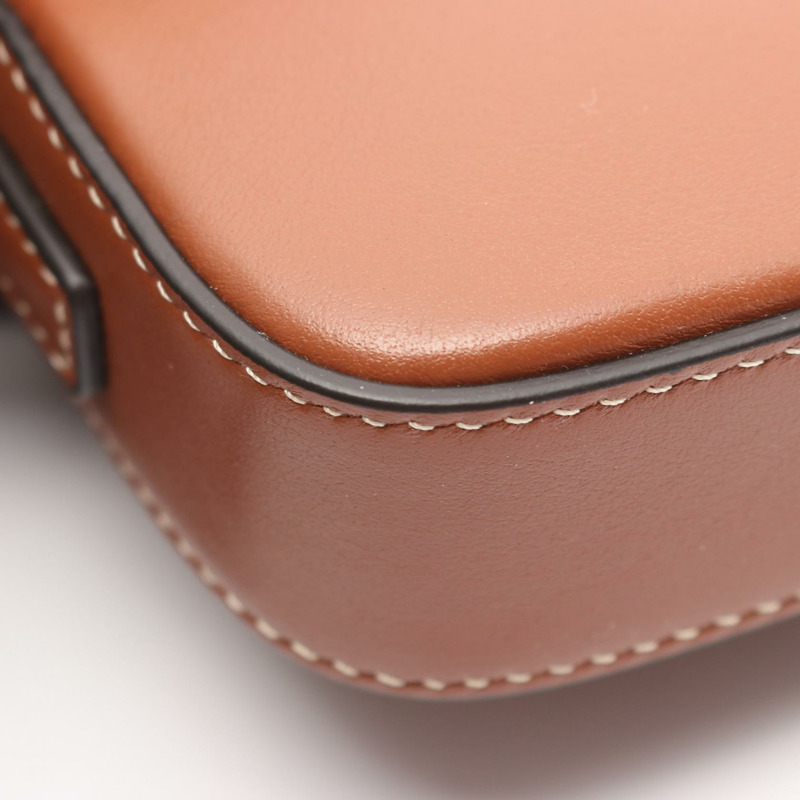 CELINE Mini Camera Cuir Triomphe 單肩包 10J583DR8 皮革棕色 二手 女士-4