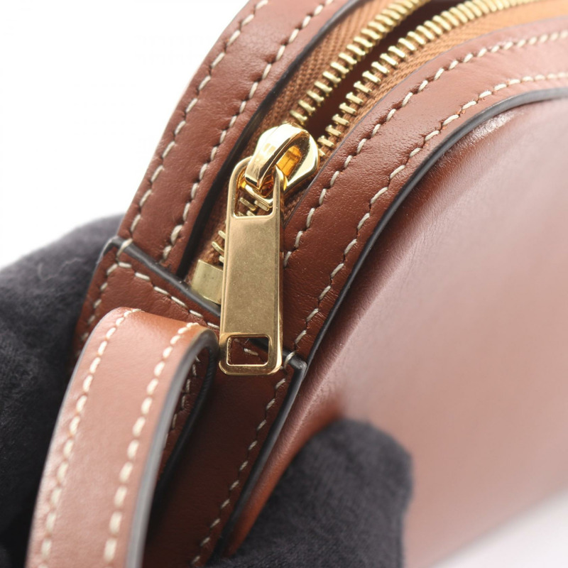 CELINE Mini Camera Cuir Triomphe 單肩包 10J583DR8 皮革棕色 二手 女士-5