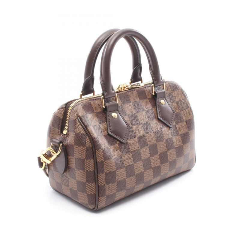 路易威登 Speedy Bondouliere 20 單肩手提包 N40489 Damier 棕色 二手 LV-1