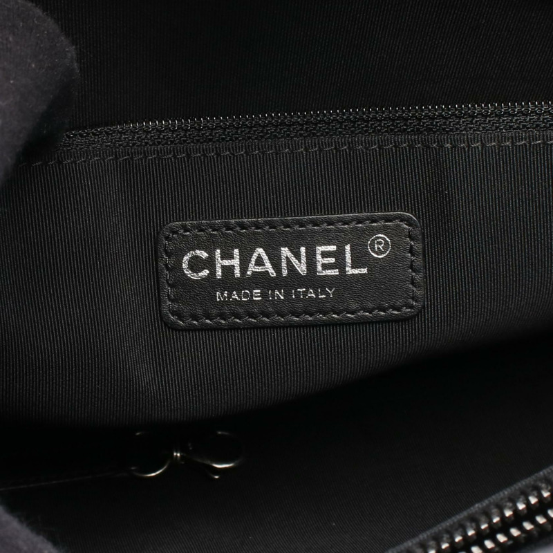 香奈兒 Boy Chanel 大號絎縫手提包 A92773 黑色皮革 SHW 二手 CC-3