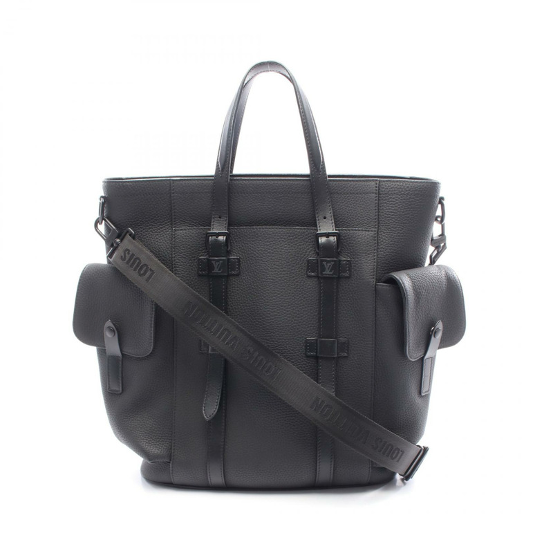 路易威登 Christopher 手提單肩斜背包 M58479 黑色皮革二手-0