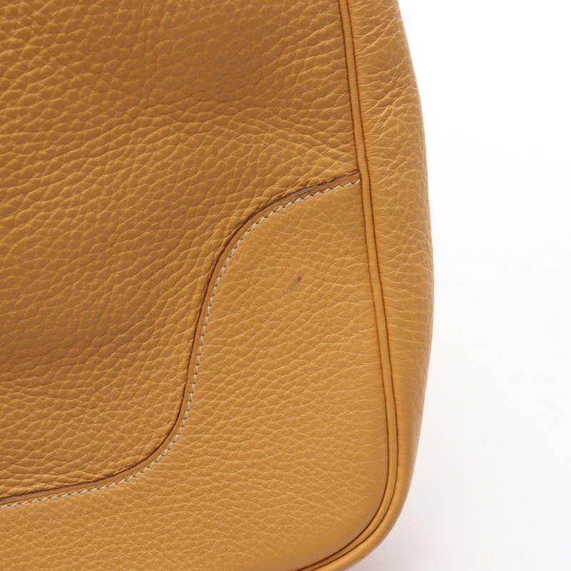 愛馬仕 Trim 35 肩背包，Clemence 皮革，黃色 Jaune，二手，女士，K GHW-6