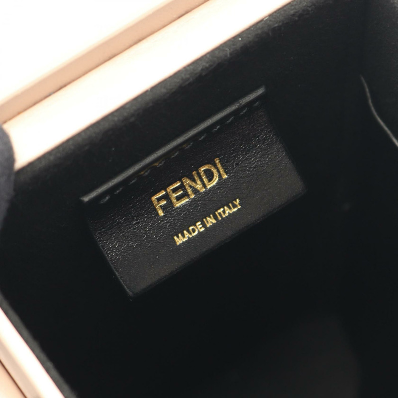 FENDI Box 斜背包單肩包 8BT339 皮革 粉紅色 二手 女士-3