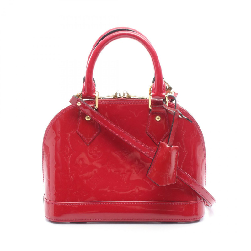 路易威登 Alma BB 單肩手提包 M91771 Vernis 皮革 Rose Andian 二手 LV-0