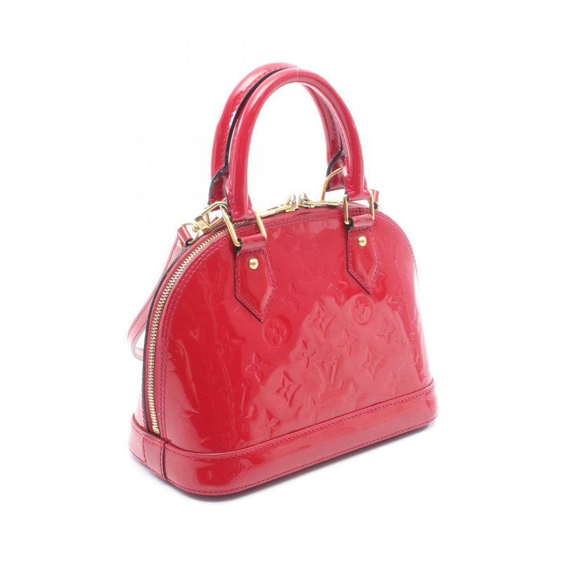 路易威登 Alma BB 單肩手提包 M91771 Vernis 皮革 Rose Andian 二手 LV-1