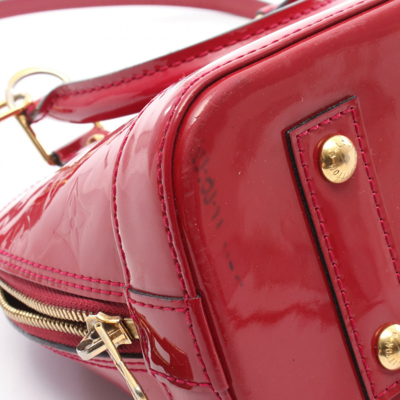 路易威登 Alma BB 單肩手提包 M91771 Vernis 皮革 Rose Andian 二手 LV-6