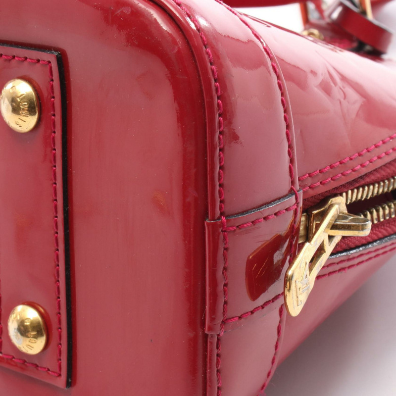 路易威登 Alma BB 單肩手提包 M91771 Vernis 皮革 Rose Andian 二手 LV-8