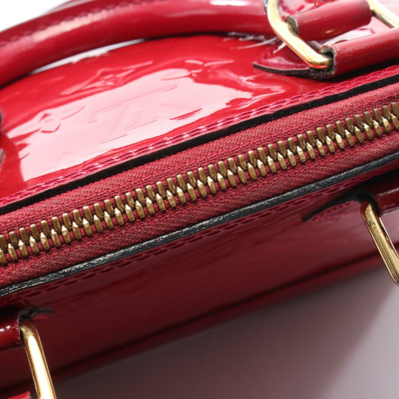 路易威登 Alma BB 單肩手提包 M91771 Vernis 皮革 Rose Andian 二手 LV-10