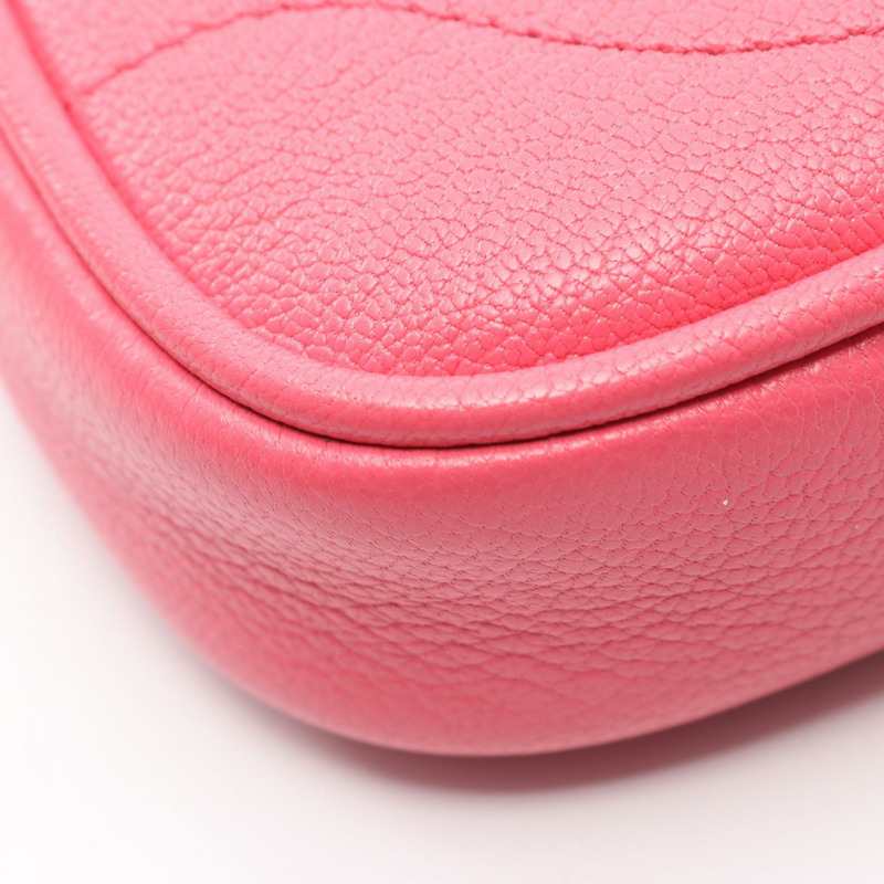 GUCCI Aphrodite GG Marmont 手提包 739076 皮革 粉紅色 二手 女士-6