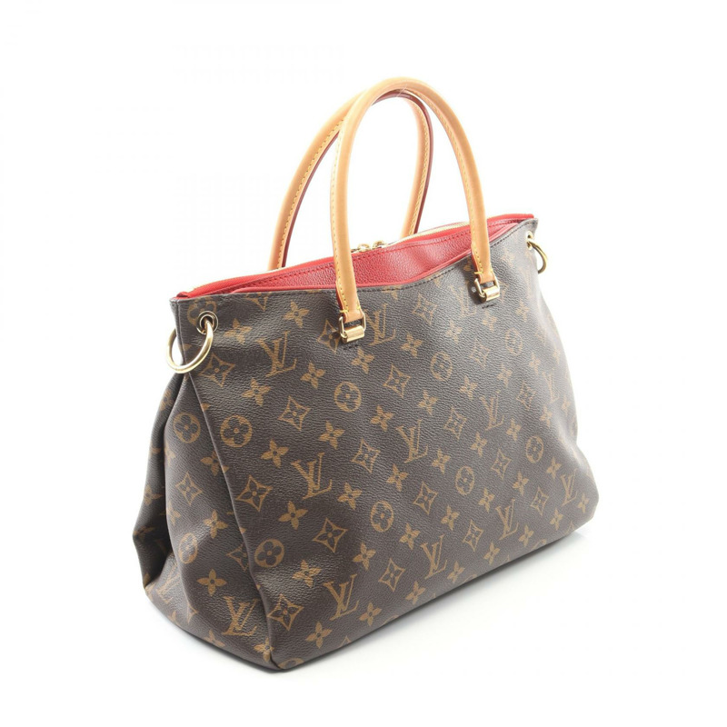 路易威登 Pallas 單肩手提包 M41175 Monogram 皮革 棕色 Cerise 二手-1