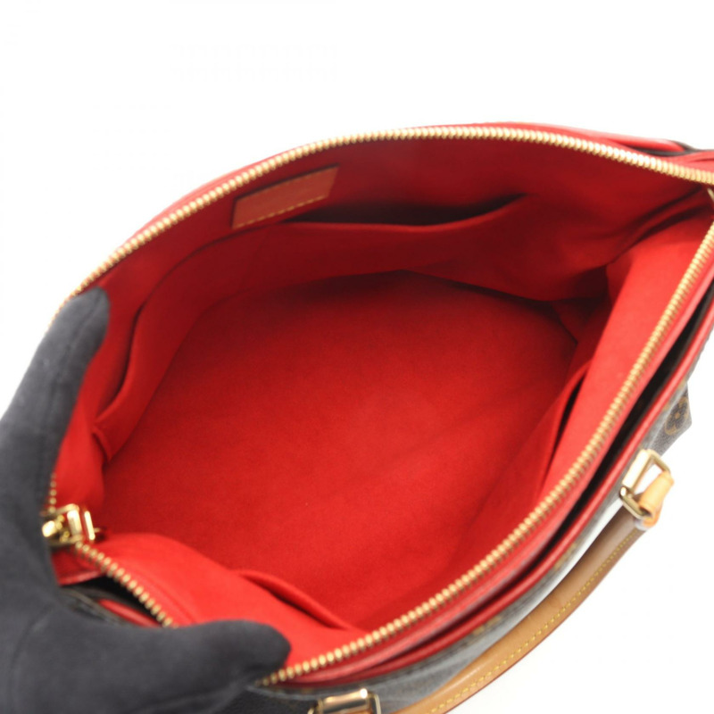 路易威登 Pallas 單肩手提包 M41175 Monogram 皮革 棕色 Cerise 二手-2