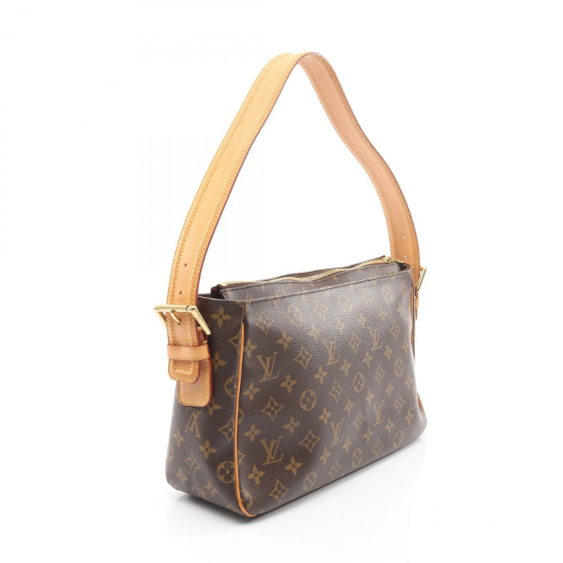 路易威登 Vivacite GM 單肩包 M51163 Monogram 皮革棕色二手女士-1