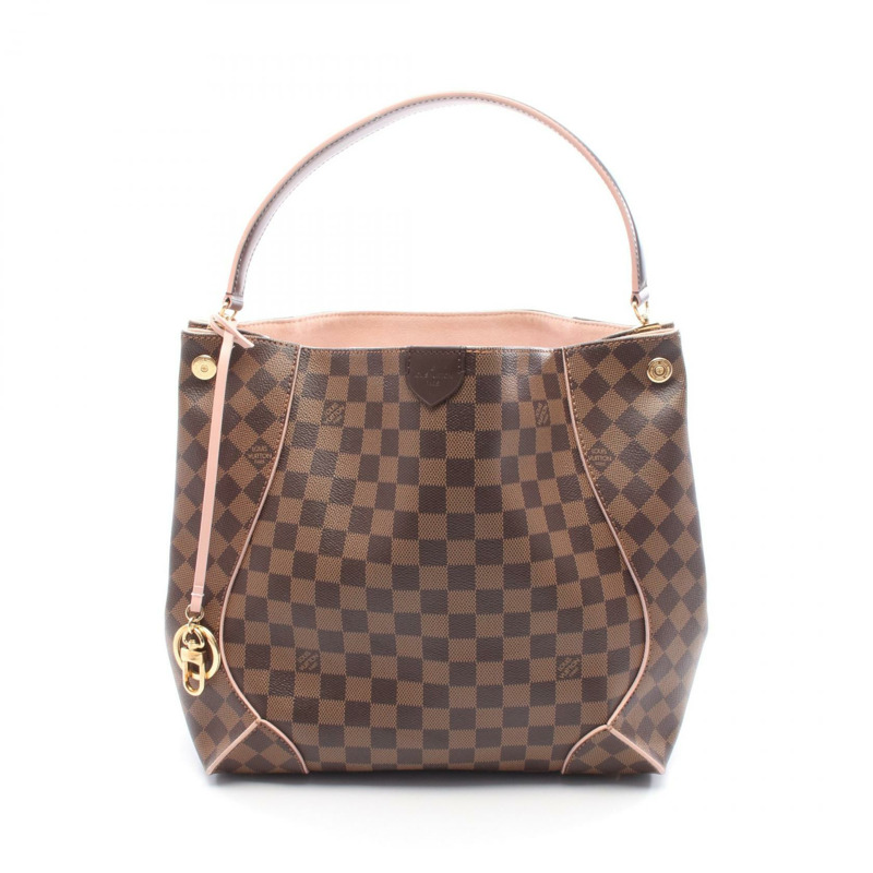 路易威登 Caissa Hobo 單肩包 N41556 Damier 帆布 棕色粉紅色 二手-0