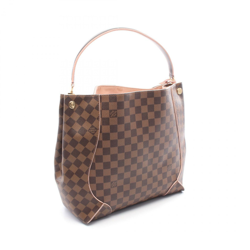 路易威登 Caissa Hobo 單肩包 N41556 Damier 帆布 棕色粉紅色 二手-1