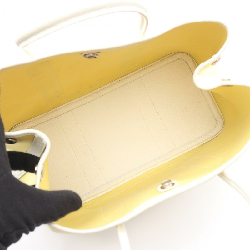 HERMES 花園派對 TPM 托特包 R Toile officier Negonda White Soufre SHW-2