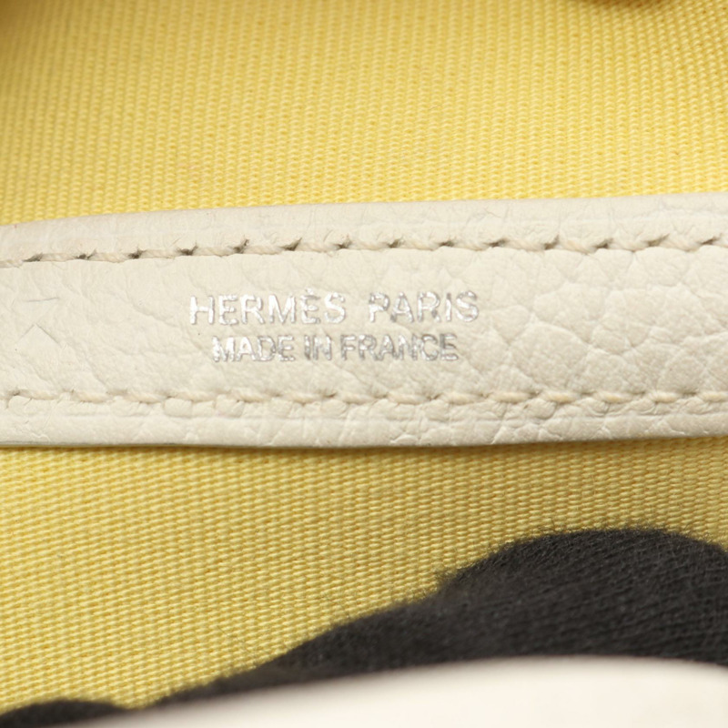 HERMES 花園派對 TPM 托特包 R Toile officier Negonda White Soufre SHW-3