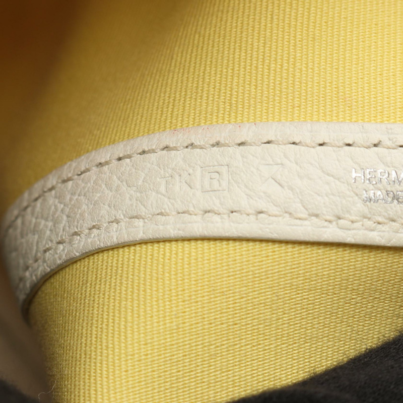 HERMES 花園派對 TPM 托特包 R Toile officier Negonda White Soufre SHW-4