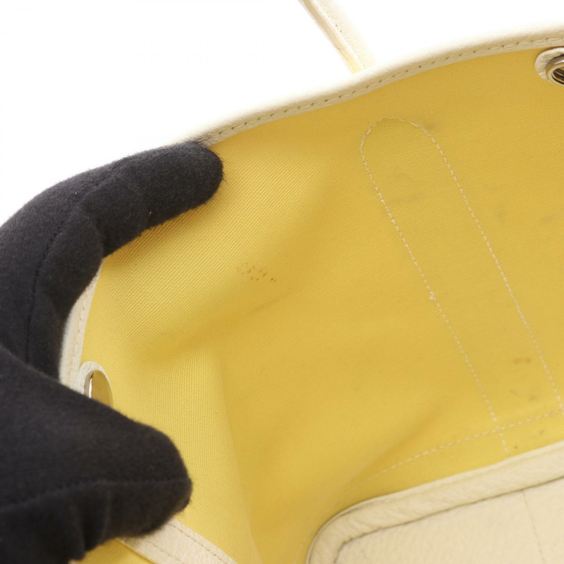 HERMES 花園派對 TPM 托特包 R Toile officier Negonda White Soufre SHW-6