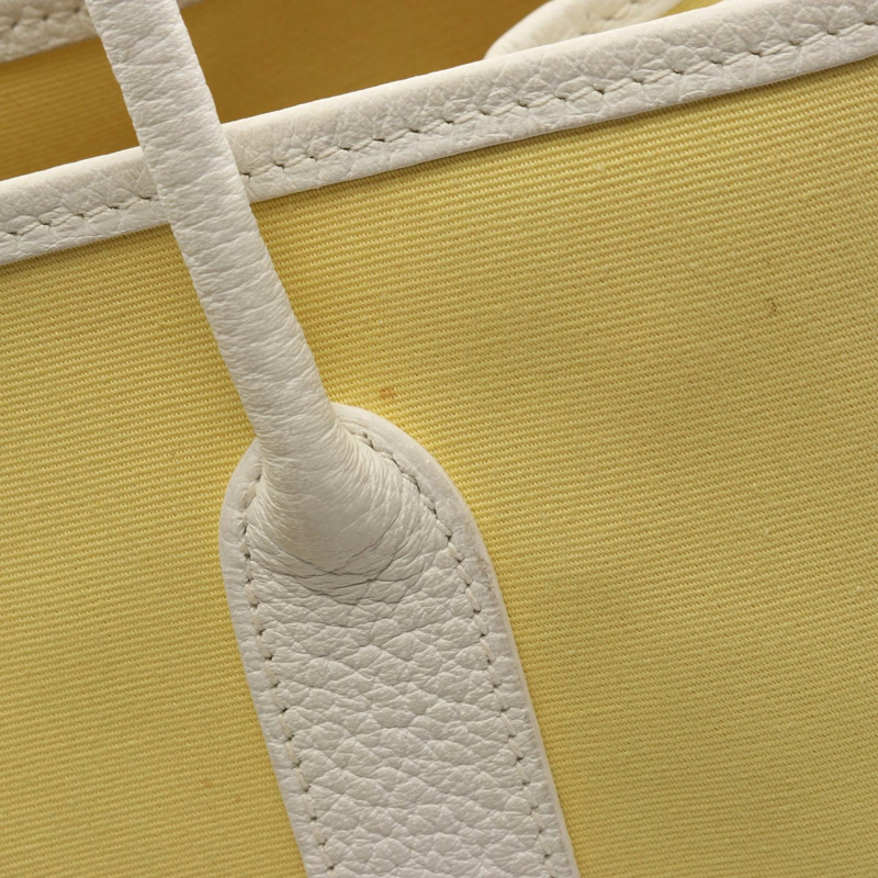 HERMES 花園派對 TPM 托特包 R Toile officier Negonda White Soufre SHW-8
