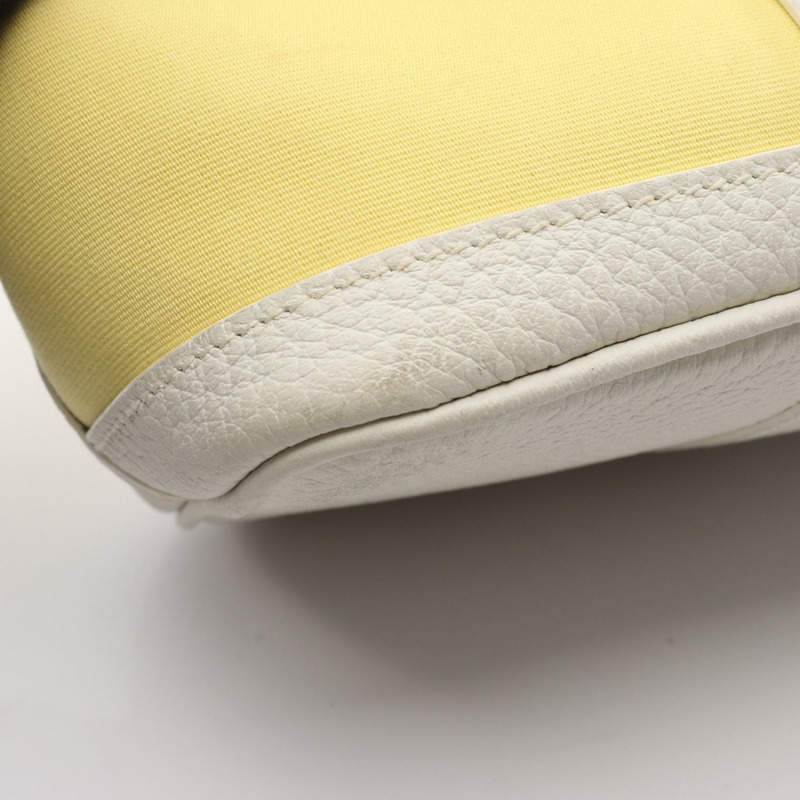 HERMES 花園派對 TPM 托特包 R Toile officier Negonda White Soufre SHW-10