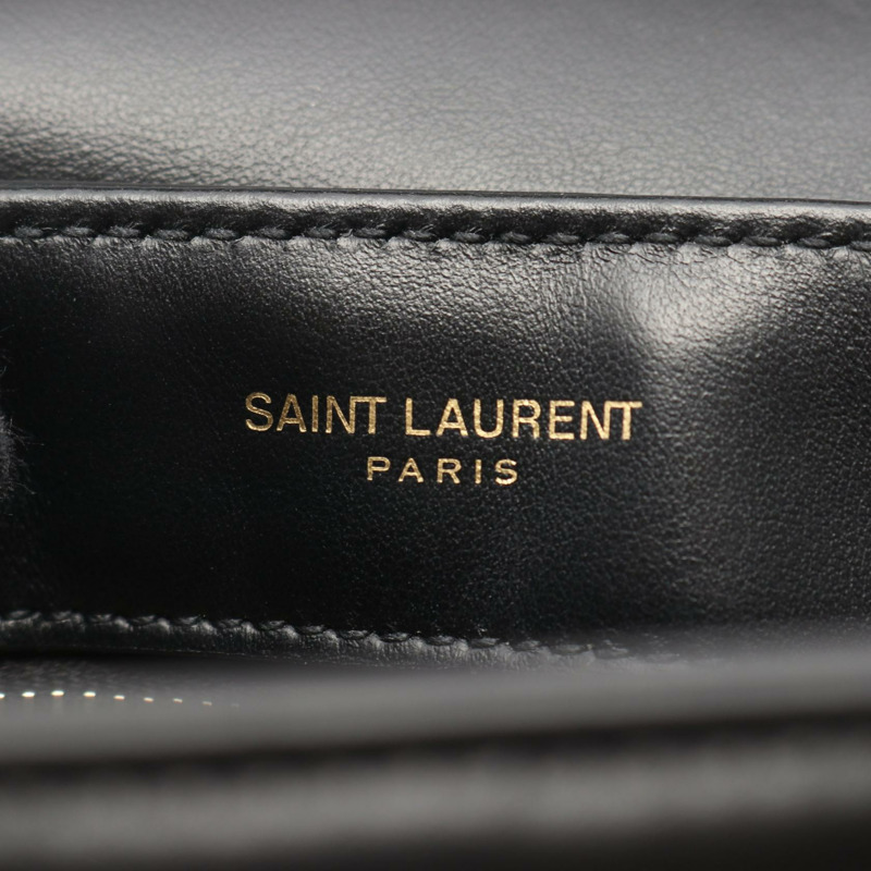 SAINT LAURENT PARIS LOULOU TOY 單肩斜背包 678401 黑色皮革 二手-3