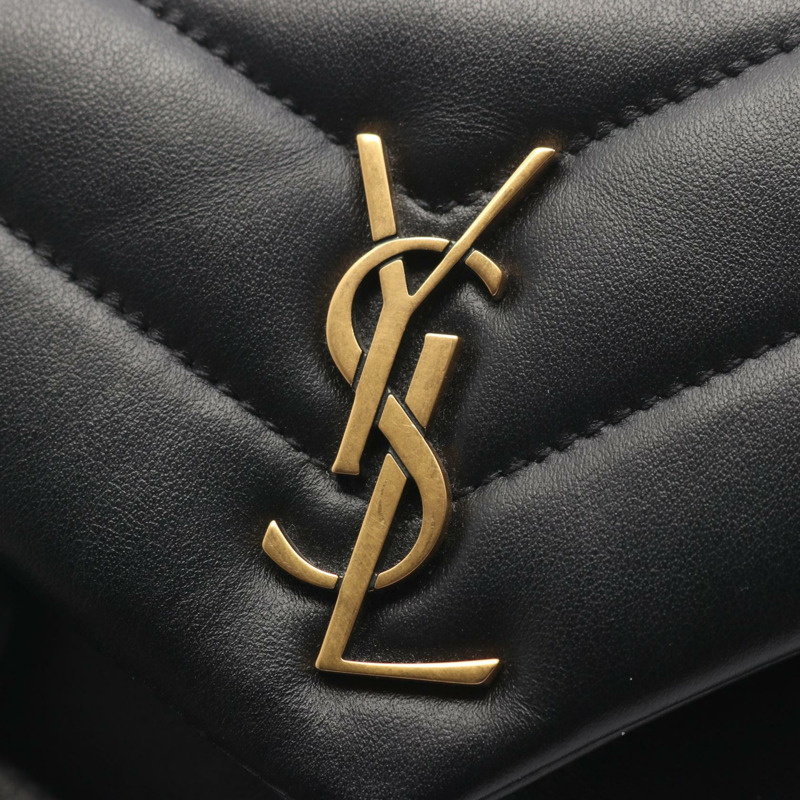 SAINT LAURENT PARIS LOULOU TOY 單肩斜背包 678401 黑色皮革 二手-4