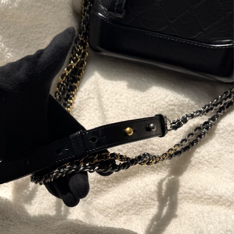 全新Chanel 黑色小號流浪包 ✨最新晶片款-11