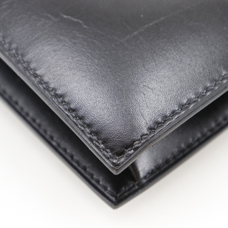 愛馬仕 Hermès Fako 手拿包，Box 小牛皮，1992 年，黑色，A5，翻蓋，女士-5