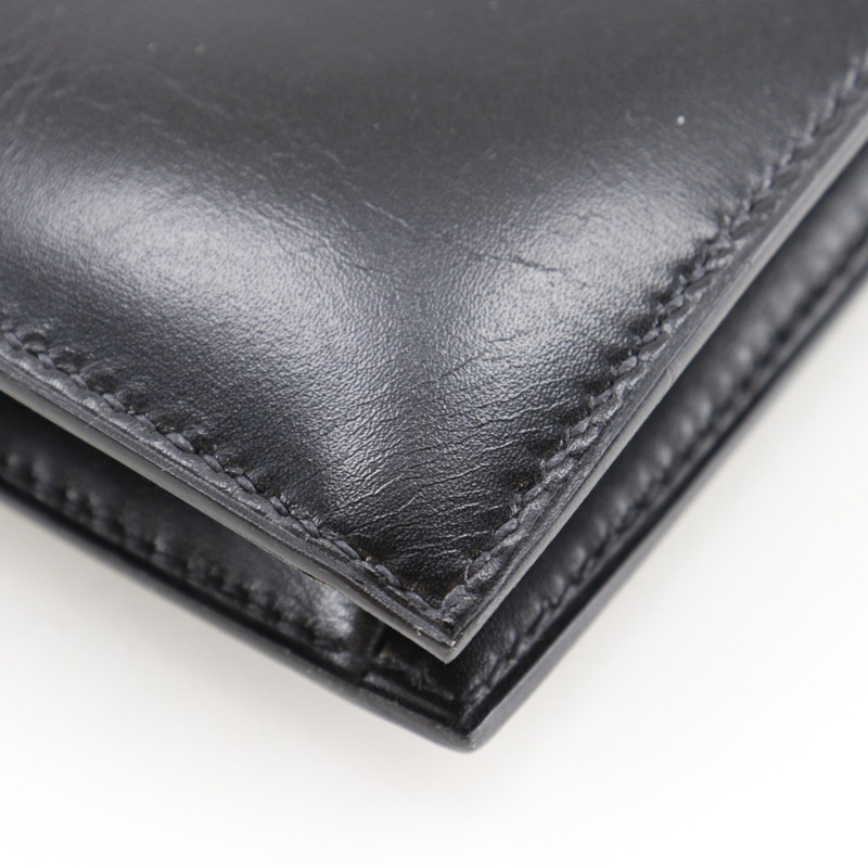 愛馬仕 Hermès Fako 手拿包，Box 小牛皮，1992 年，黑色，A5，翻蓋，女士-6