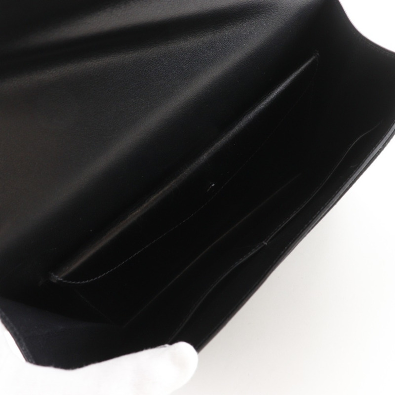 愛馬仕 Hermès Fako 手拿包，Box 小牛皮，1992 年，黑色，A5，翻蓋，女士-7