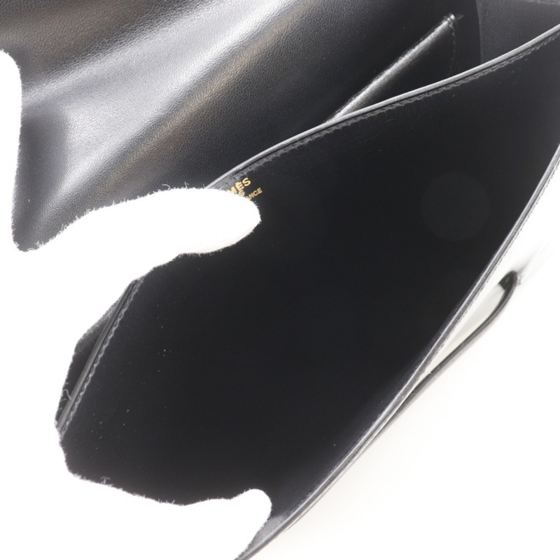 愛馬仕 Hermès Fako 手拿包，Box 小牛皮，1992 年，黑色，A5，翻蓋，女士-8