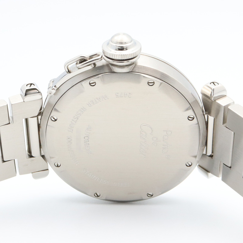 黒色錶盤 不鏽鋼 Pasha C 腕錶【Cartier 卡地亞】 W31053M7-3