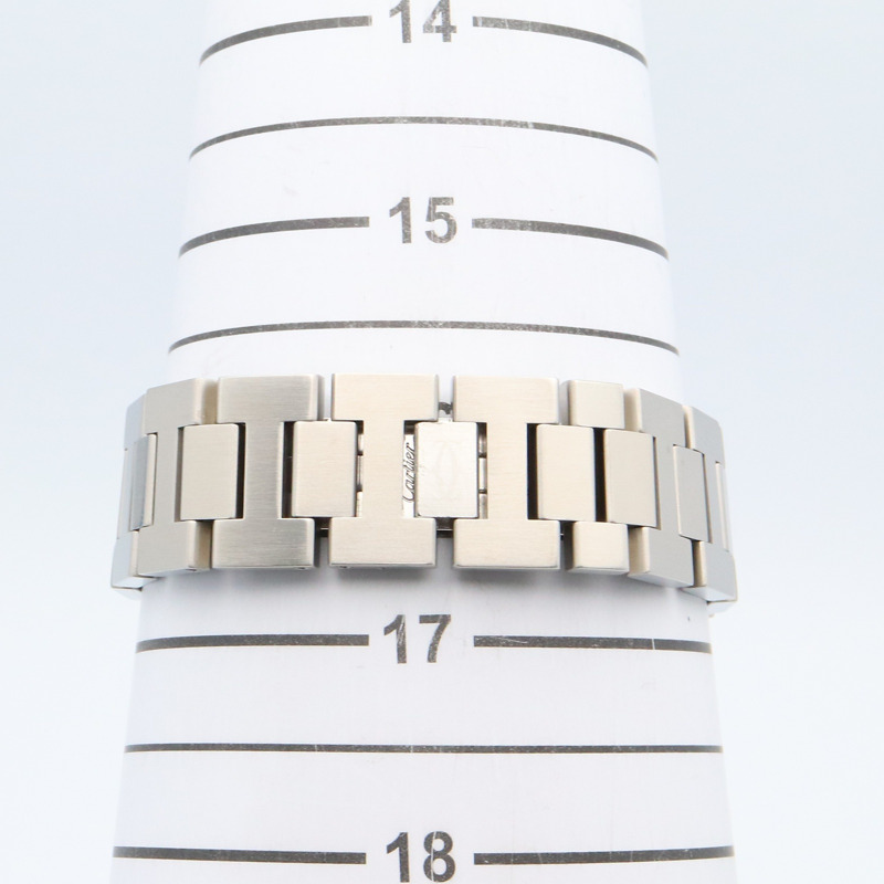 黒色錶盤 不鏽鋼 Pasha C 腕錶【Cartier 卡地亞】 W31053M7-6