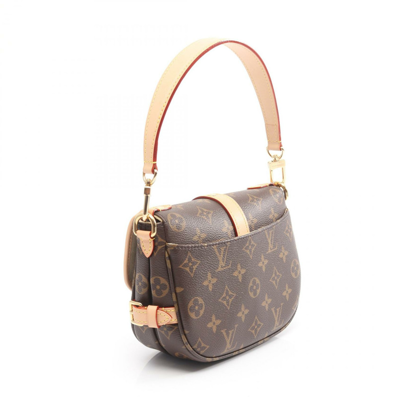 路易威登 Saumur BB 單肩斜背包 M46740 Monogram 棕色皮革-1