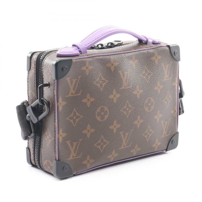 路易威登 Handle Soft 行李箱單肩背包 M46264 Monogram macassar 紫色-1