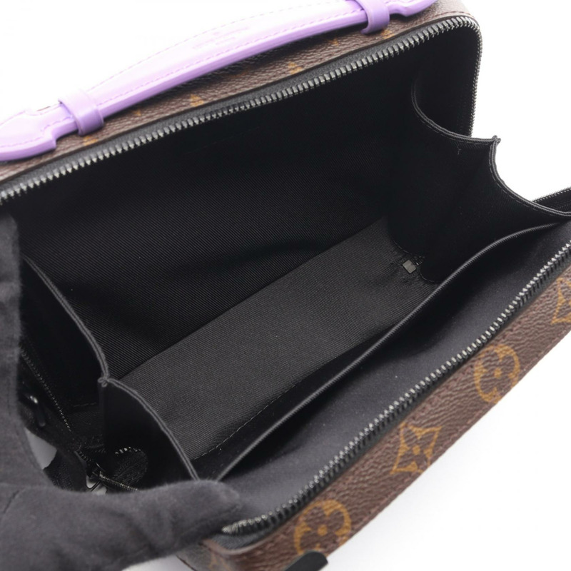 路易威登 Handle Soft 行李箱單肩背包 M46264 Monogram macassar 紫色-2