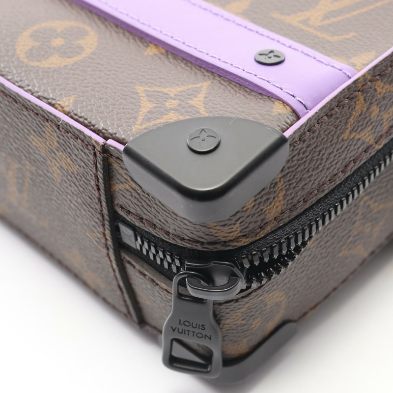 路易威登 Handle Soft 行李箱單肩背包 M46264 Monogram macassar 紫色-4