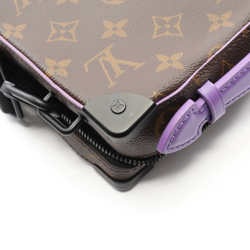 路易威登 Handle Soft 行李箱單肩背包 M46264 Monogram macassar 紫色-6