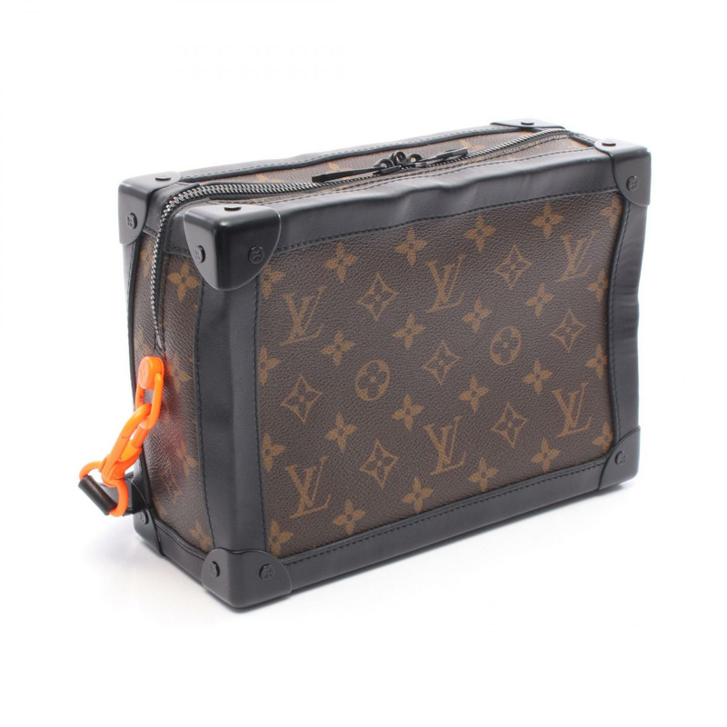 路易威登 Soft Trunk 單肩包 M44427 Monogram 帆布皮革 棕色 黑色-1