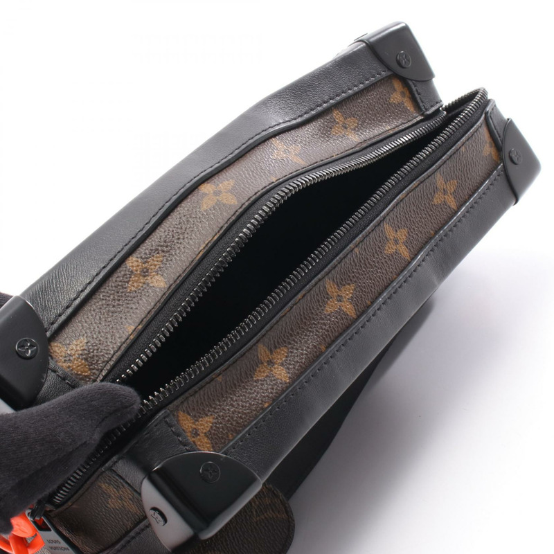 路易威登 Soft Trunk 單肩包 M44427 Monogram 帆布皮革 棕色 黑色-5