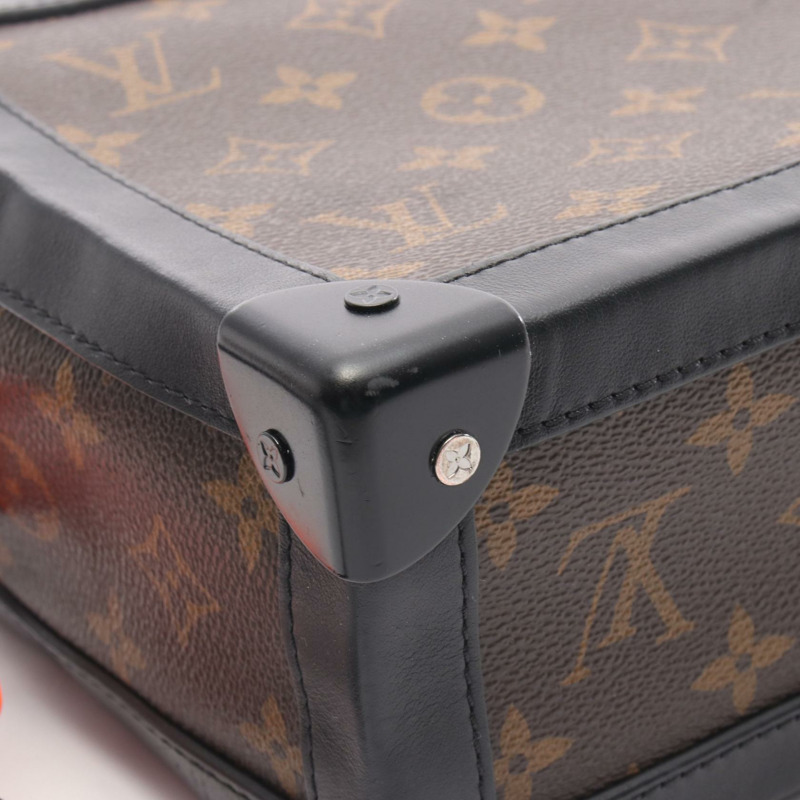 路易威登 Soft Trunk 單肩包 M44427 Monogram 帆布皮革 棕色 黑色-8